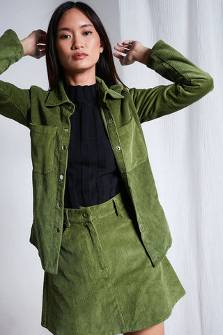 Gemma Jacket in Olive Cord