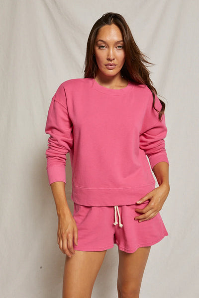 Classic Seamed Pink Sweater