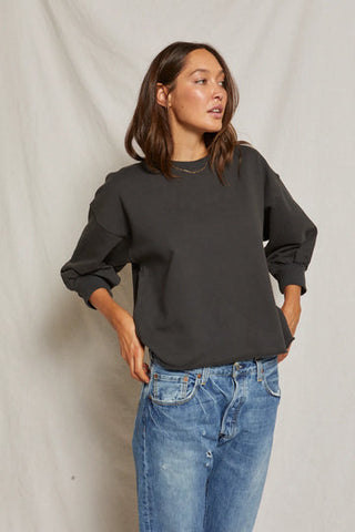 Bubble Sleeve Sweatshirt - Vintage Black