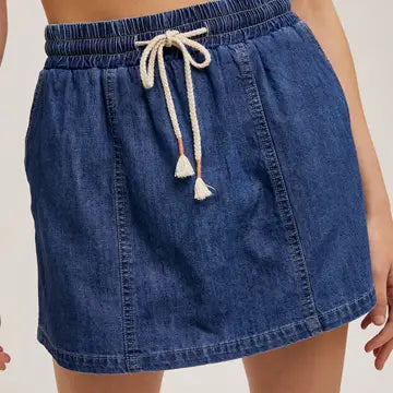 Jenny’s  Denim Drawstring Skort