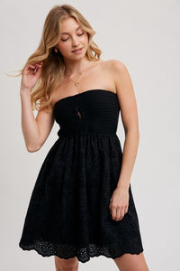 Brooke’s Eyelet Tube Dress