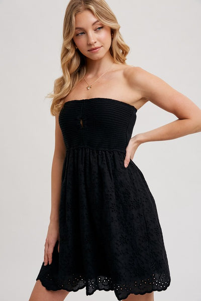 Brooke’s Eyelet Tube Dress