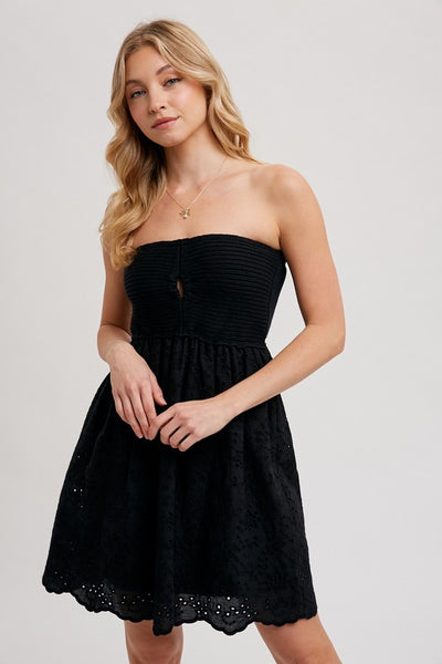 Brooke’s Eyelet Tube Dress