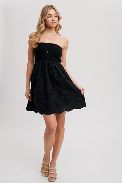 Brooke’s Eyelet Tube Dress