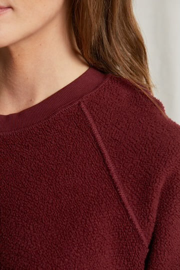 Ziggy - inside out cotton fleece shrunken crew