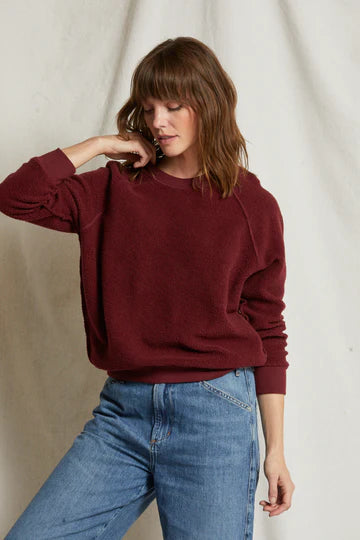 Ziggy - inside out cotton fleece shrunken crew