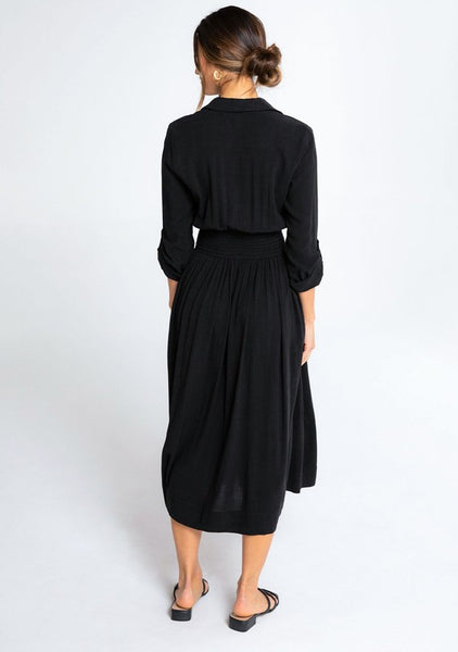 Sandy’s Black Collared Dress with Pockets