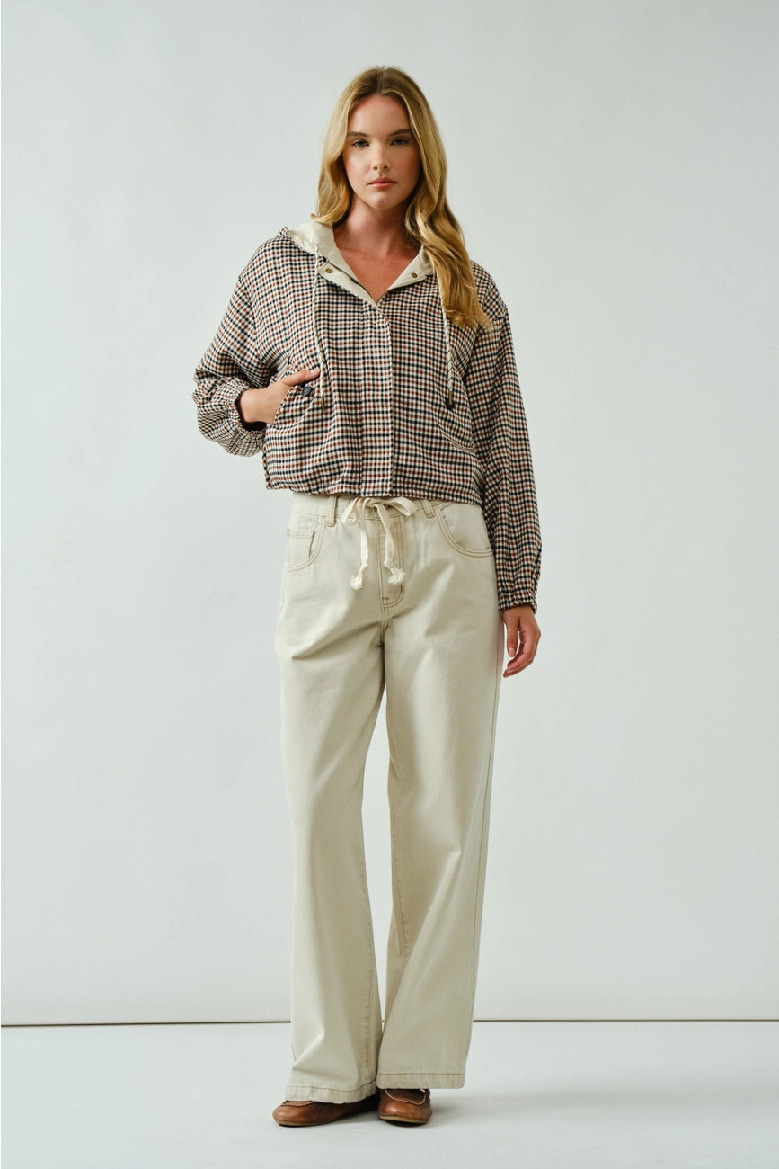 Relaxed Fit Plaid Jacket